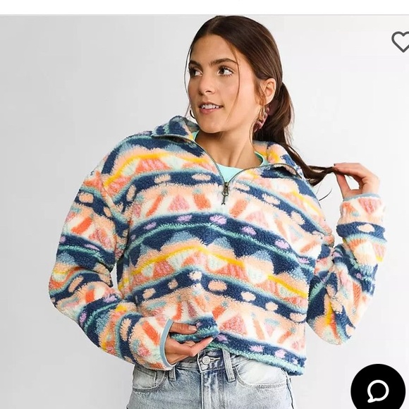 Billabong Surfiside Cozy Fleece Cropped Jacket. - Picture 1 of 6